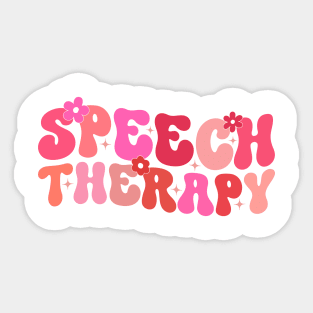 Groovy Speech Therapy Speech Language Pathologist SLP Sticker